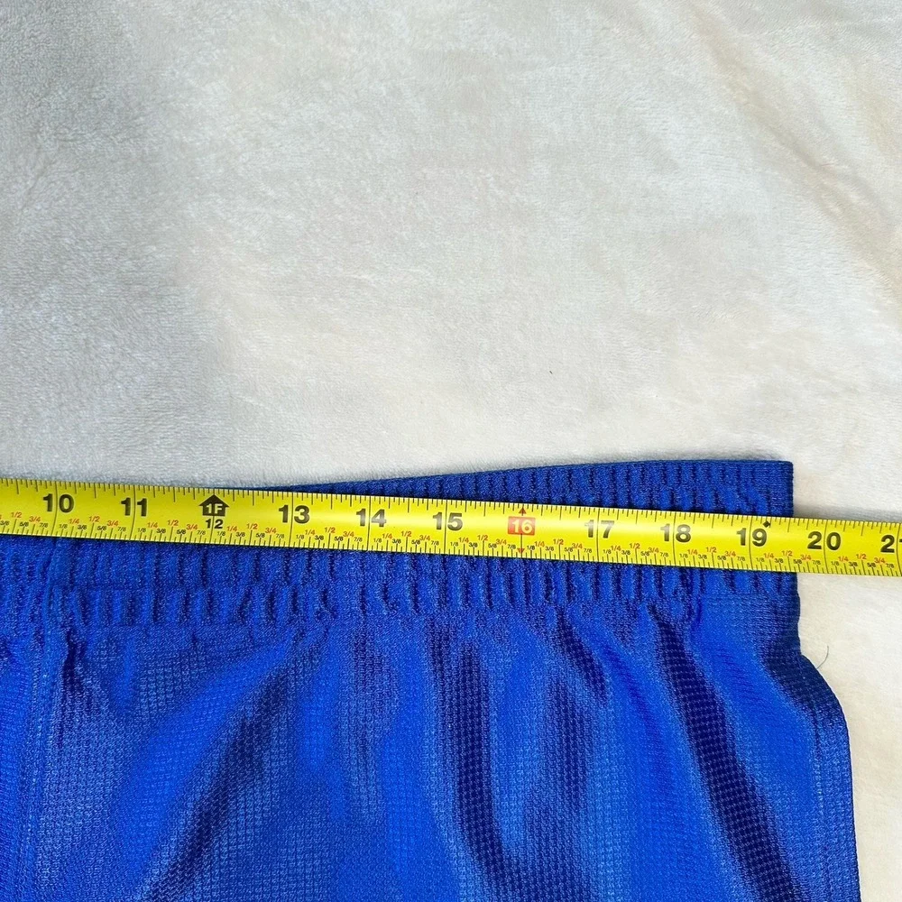 Nike Basketball Shorts Men's Large Blue Shiny Y2K Baggy Dazzle 10